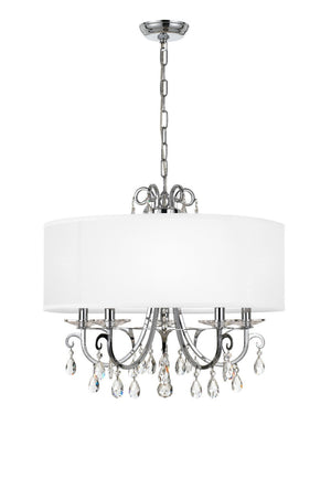 Crystorama - 6625-CH-CL-MWP - Five Light Chandelier - Othello - Polished Chrome