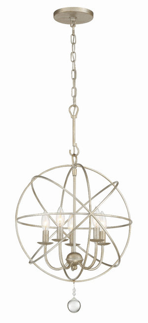 Crystorama - 9224-OS - Five Light Mini Chandelier - Solaris - Olde Silver