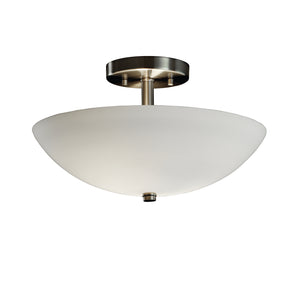 Justice Designs - FSN-9690-35-OPAL-NCKL-LED2-2000 - LED Semi-Flush Mount - Fusion - Brushed Nickel