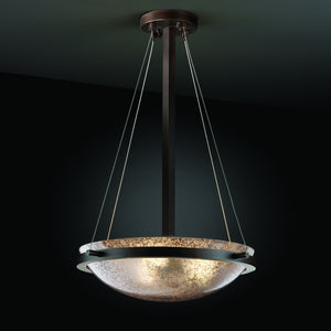 Justice Designs - FSN-9691-35-MROR-DBRZ - Three Light Pendant - Fusion - Dark Bronze