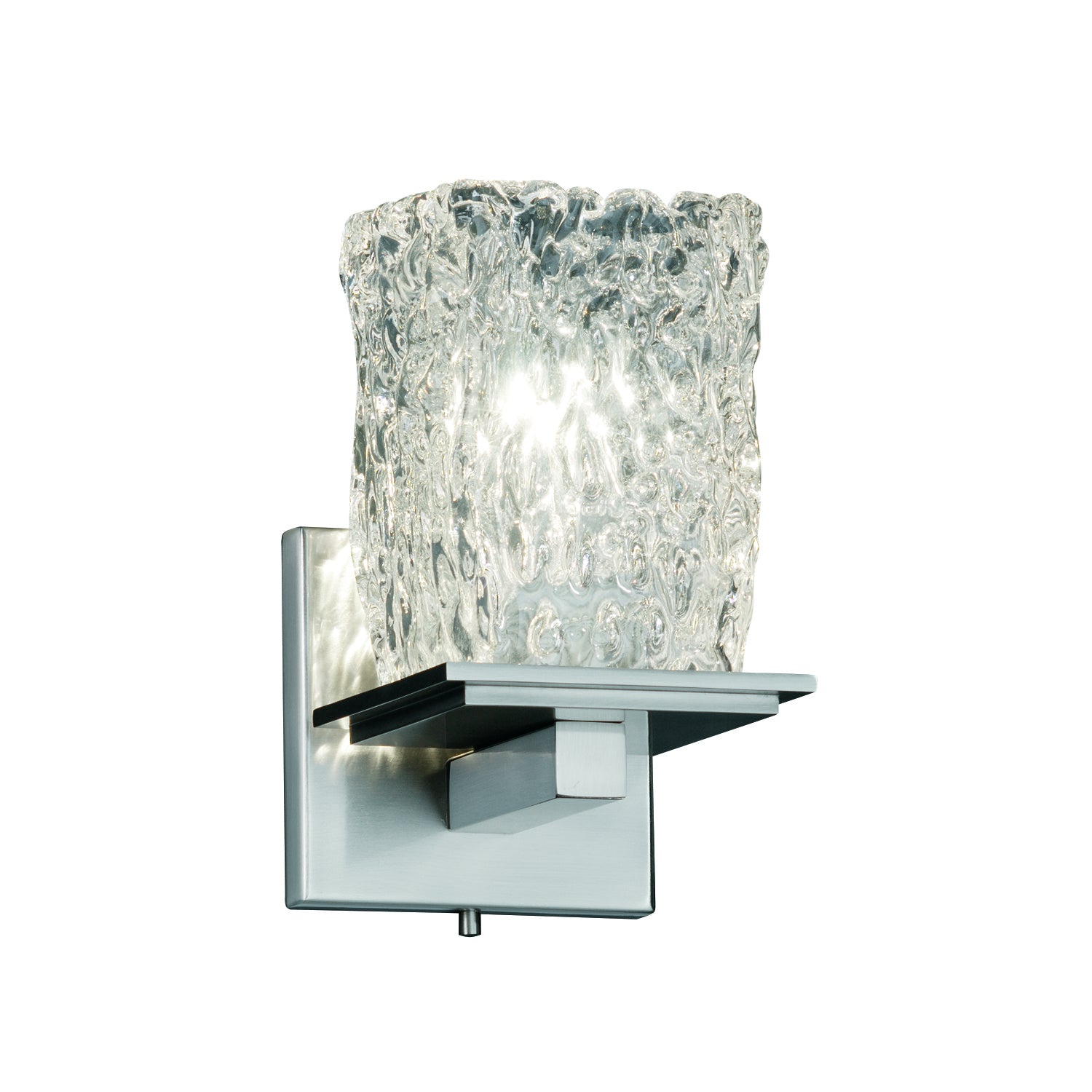 Justice Designs - GLA-8671-26-CLRT-NCKL - One Light Wall Sconce - Veneto Luce - Brushed Nickel