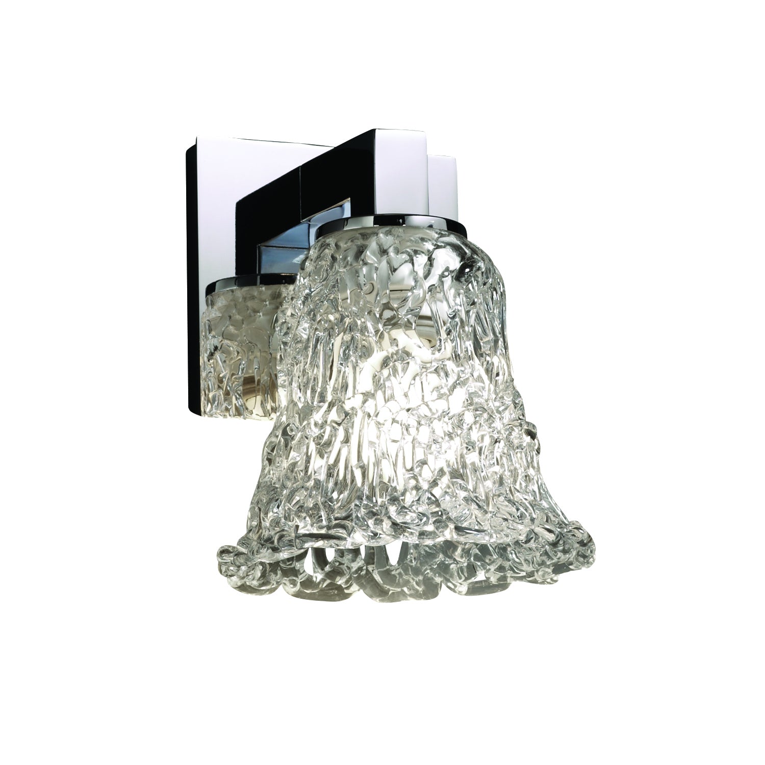 Justice Designs - GLA-8921-20-LACE-CROM - One Light Wall Sconce - Veneto Luce - Polished Chrome