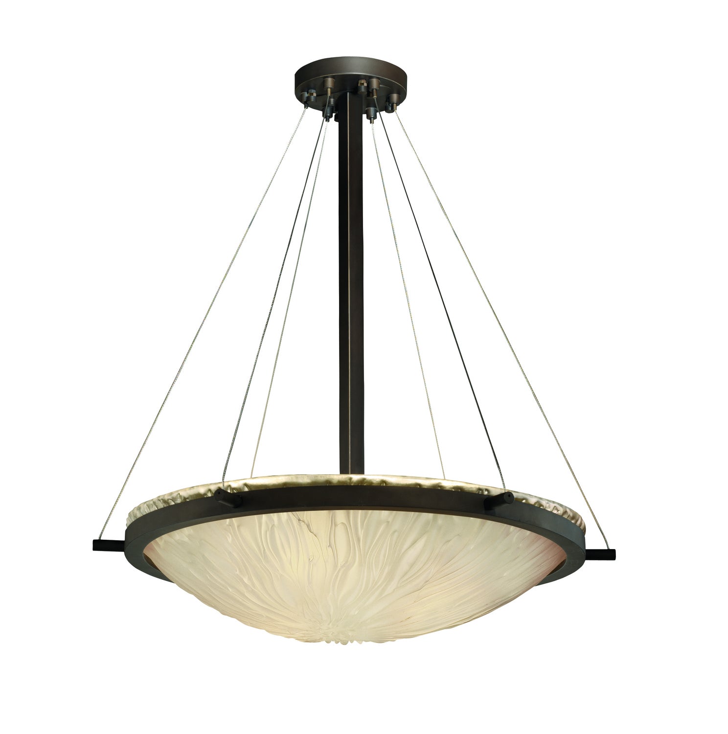 Justice Designs - GLA-9692-35-WTFR-DBRZ - Six Light Pendant - Veneto Luce - Dark Bronze