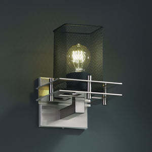 Justice Designs - MSH-8171-15-NCKL - One Light Wall Sconce - Wire Mesh - Brushed Nickel