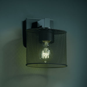 Justice Designs - MSH-8931-30-MBLK - One Light Wall Sconce - Wire Mesh - Matte Black