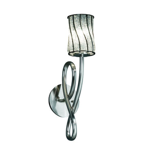 Justice Designs - WGL-8911-10-SWCB-NCKL - One Light Wall Sconce - Wire Glass - Brushed Nickel