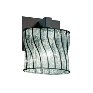 Justice Designs - WGL-8931-30-SWCB-DBRZ - One Light Wall Sconce - Wire Glass - Dark Bronze