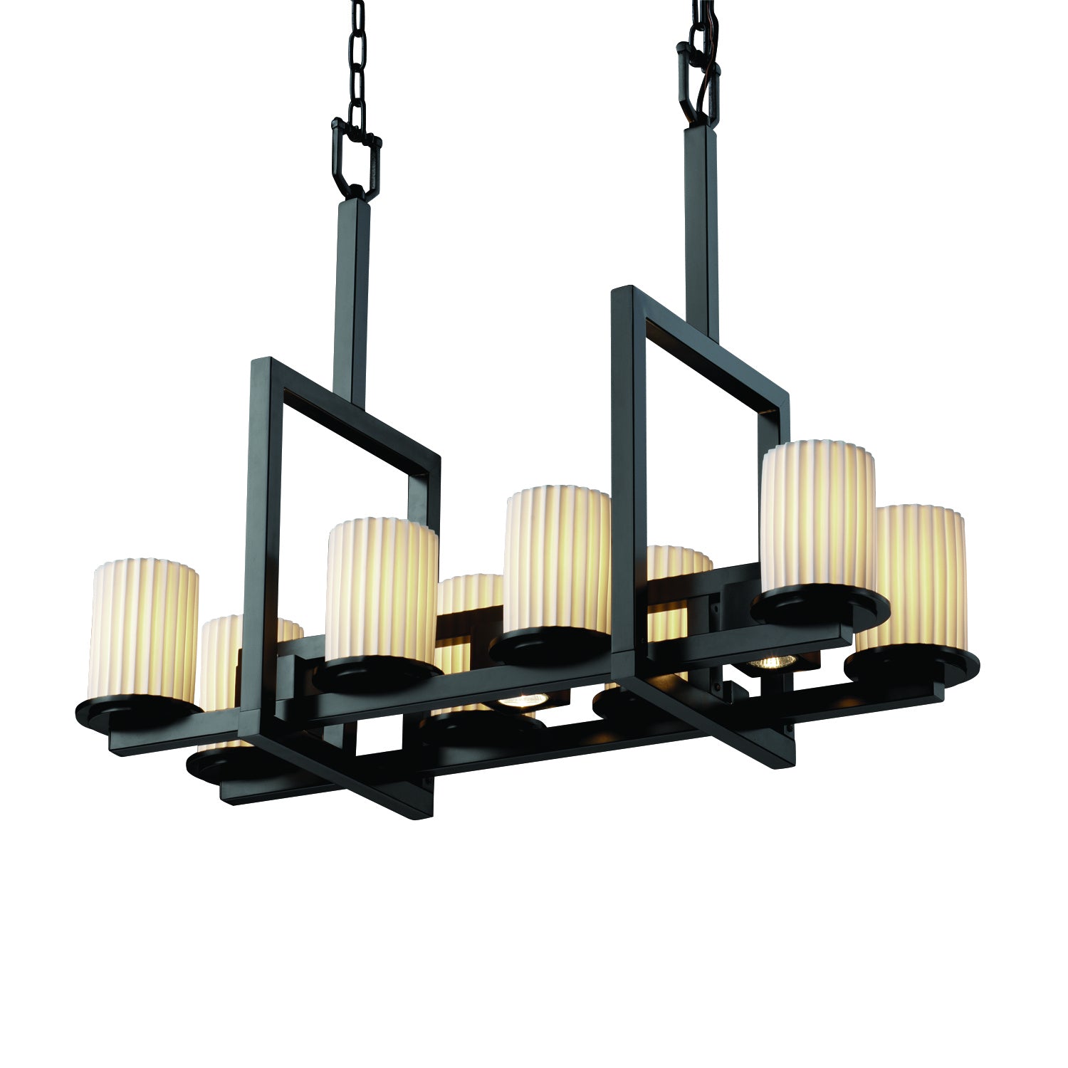 Justice Designs - POR-8718-10-PLET-MBLK - 11 Light Chandelier - Limoges - Matte Black