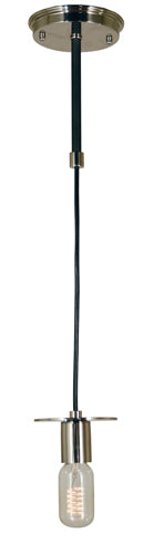 Framburg - 4890 PN/MBLACK - One Light Pendant - Juliette - Polished Nickel with Matte Black