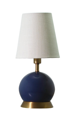 House of Troy - GEO109 - One Light Table Lamp - Geo - Navy Blue with Weathered Brass accents