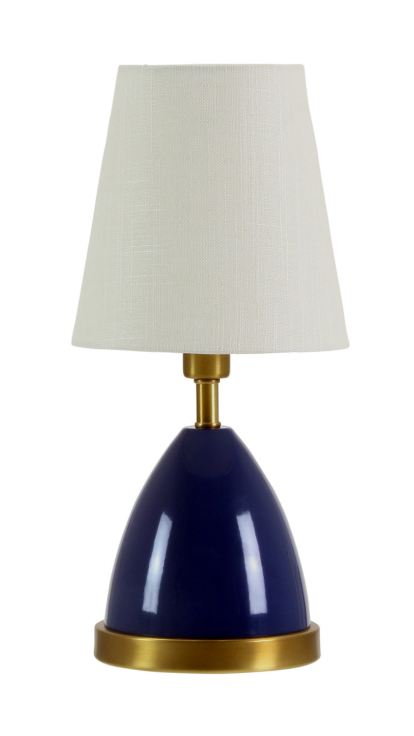 House of Troy - GEO209 - One Light Table Lamp - Geo - Navy Blue with Weathered Brass accents