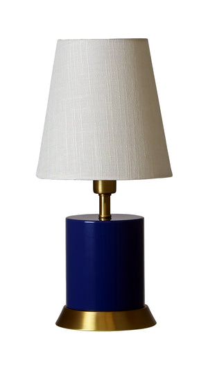 House of Troy - GEO309 - One Light Table Lamp - Geo - Navy Blue with Weathered Brass accents