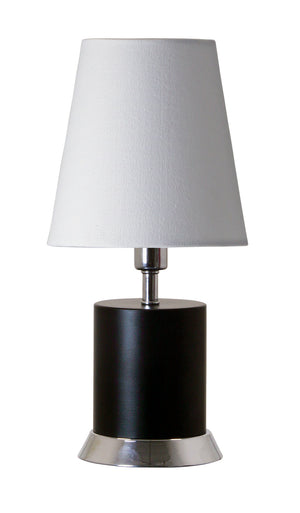 House of Troy - GEO310 - One Light Table Lamp - Geo - Black Matte with Chrome Accents