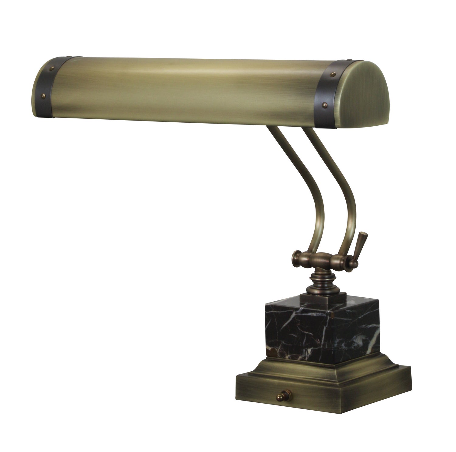 House of Troy - P14-290-ABMB - Two Light Piano/Desk Lamp - Steamer - Antique Brass With Mahogany Bronze Accents