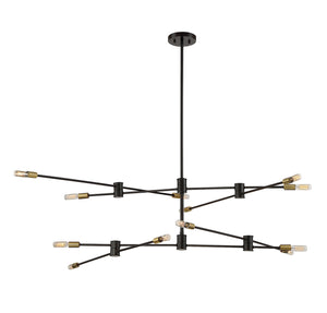 Savoy House - 1-7001-12-77 - 12 Light Chandelier - Lyrique - Bronze with Brass Accents