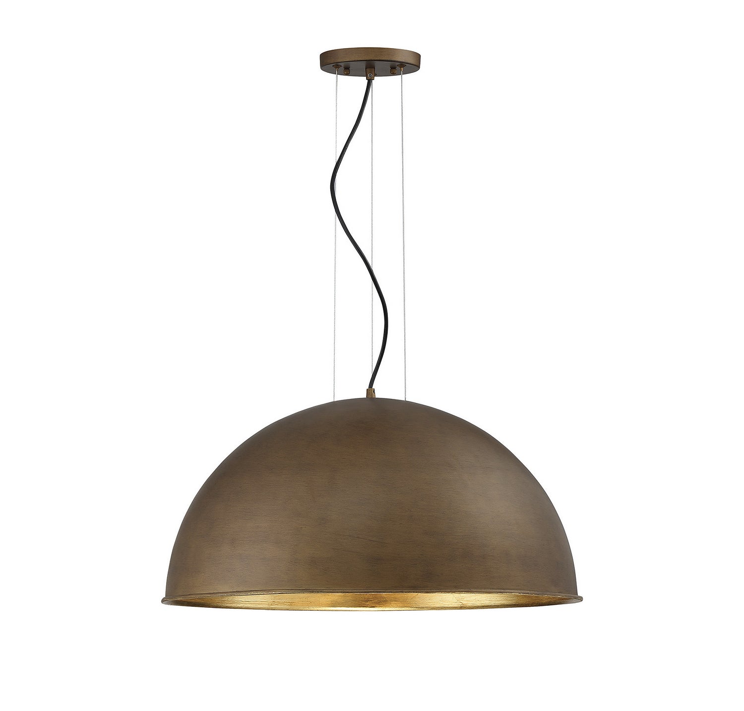 Savoy House - 7-5014-3-84 - Three Light Pendant - Sommerton - Rubbed Bronze with Gold Leaf