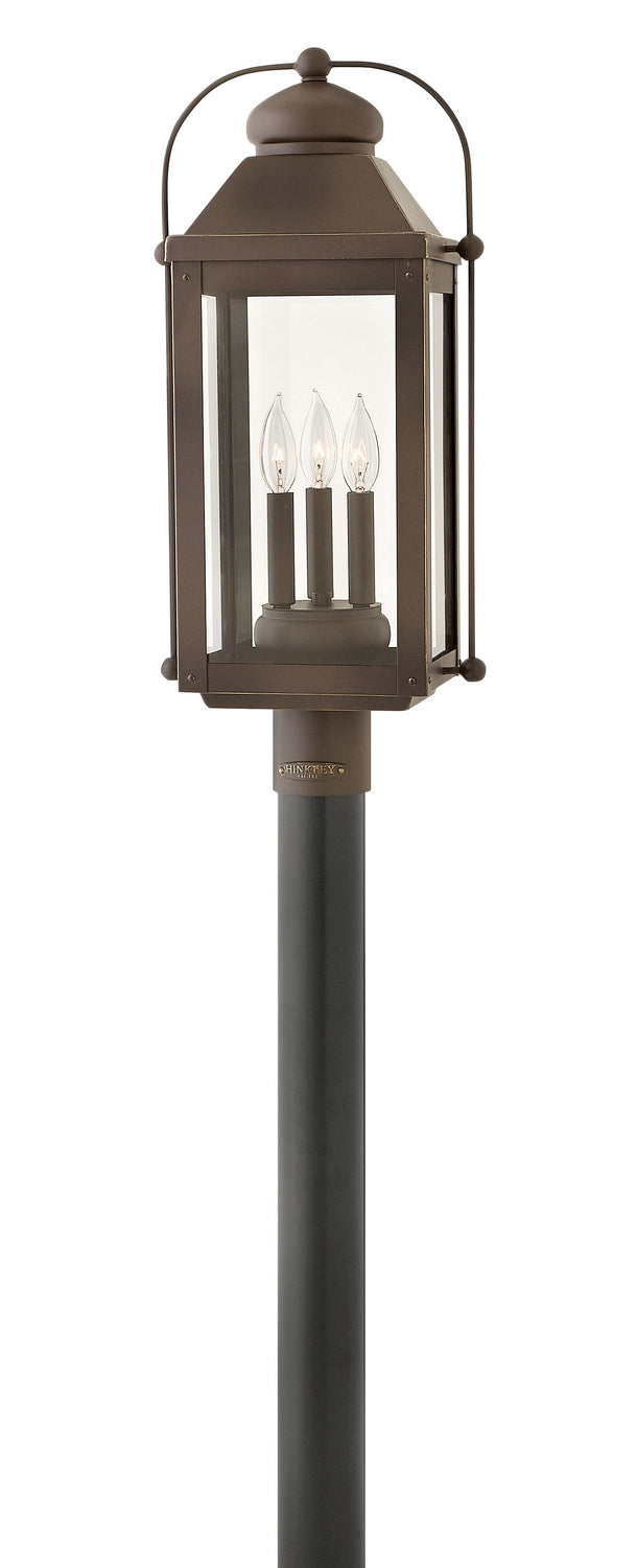 Hinkley - 1851LZ - LED Post Top or Pier Mount Lantern - Anchorage - Light Oiled Bronze