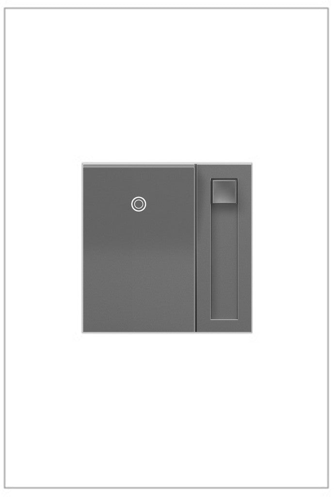 Legrand - ADPD4FBL3P2M4 - 0-10V Paddle Dimmer with Microban - adorne - Magnesium