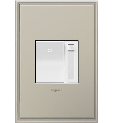 Legrand - ADPD4FBL3P2W4 - 0-10V Paddle Dimmer with Microban - adorne - White