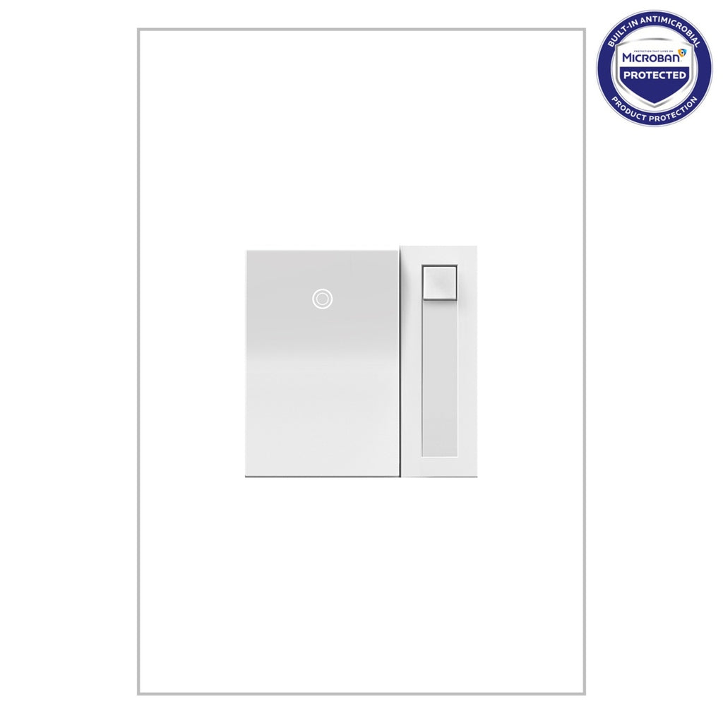 Legrand - ADPD4FBL3P2W4 - 0-10V Paddle Dimmer with Microban - adorne - White