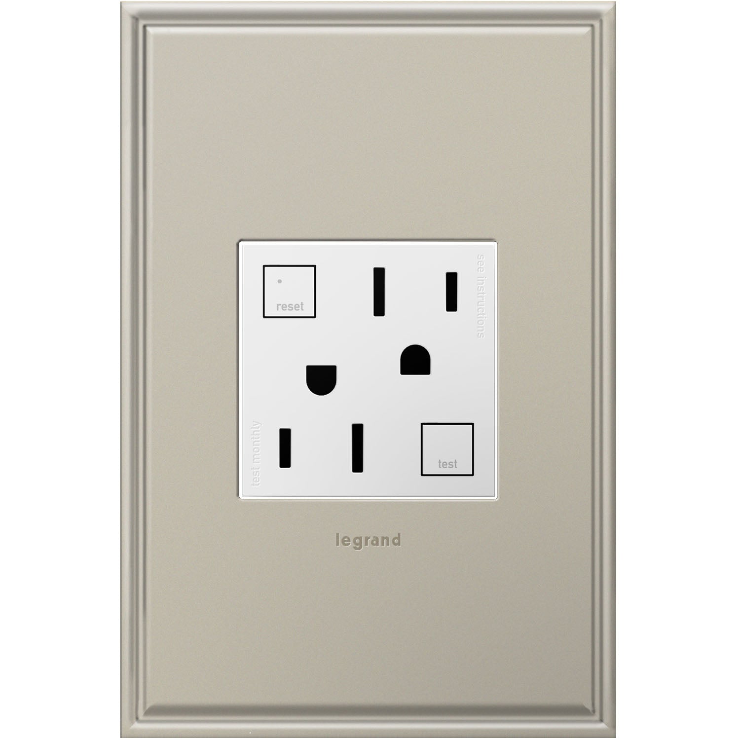 Legrand - AGFTR2152W4 - Tamper-Resistant Gfci - Adorne - White