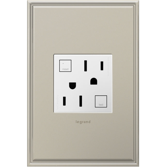 Legrand - AGFTR2152W4 - Tamper-Resistant 15A Duplex Self-Test GFCI Receptacles - adorne - White