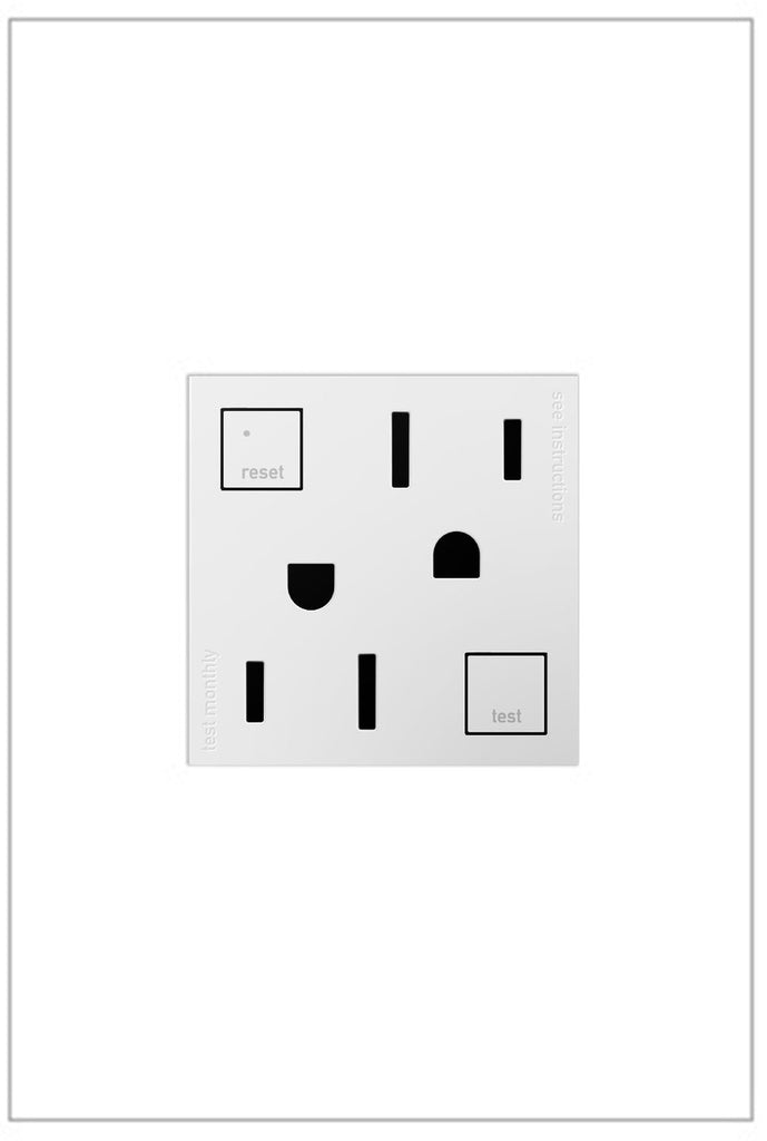 Legrand - AGFTR2152W4 - Tamper-Resistant 15A Duplex Self-Test GFCI Receptacles - adorne - White