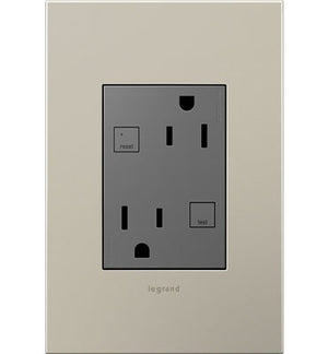 Legrand - AGFTR2153M4 - Plus Size Tamper-Resistant 15A Duplex Self-Test GFCI Receptacles - adorne - Magnesium