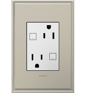 Legrand - AGFTR2153W4 - Plus Size Tamper-Resistant 15A Duplex Self-Test GFCI Receptacles - adorne - White