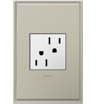 Legrand - ARTR152W4 - 15A Dual Tamper-Resistant Outlet - adorne - White