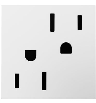 Legrand - ARTR152W4 - 15A Dual Tamper-Resistant Outlet - adorne - White