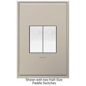 Legrand - ASPD1531W4 - Paddle Switch, Half-Size with Microban - adorne - White