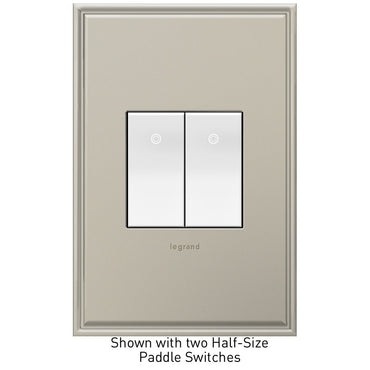 Legrand - ASPD1531W4 - Paddle Switch, Half-Size with Microban - adorne - White