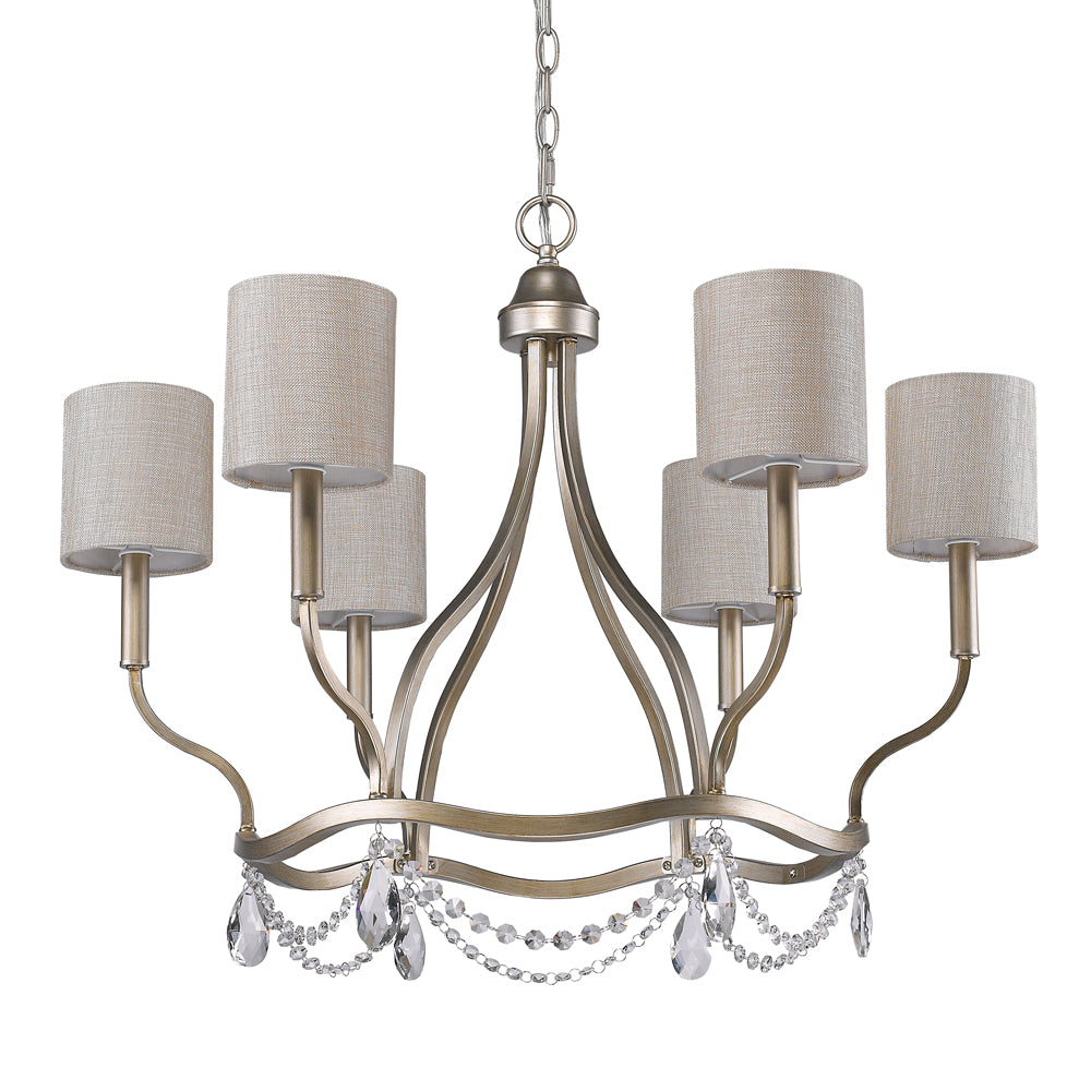 Acclaim Lighting - IN11005WG - Six Light Chandelier - Margaret - Washed Gold