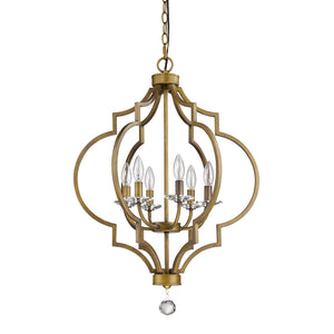 Acclaim Lighting - IN11018RB - Six Light Chandelier - Peyton - Raw Brass