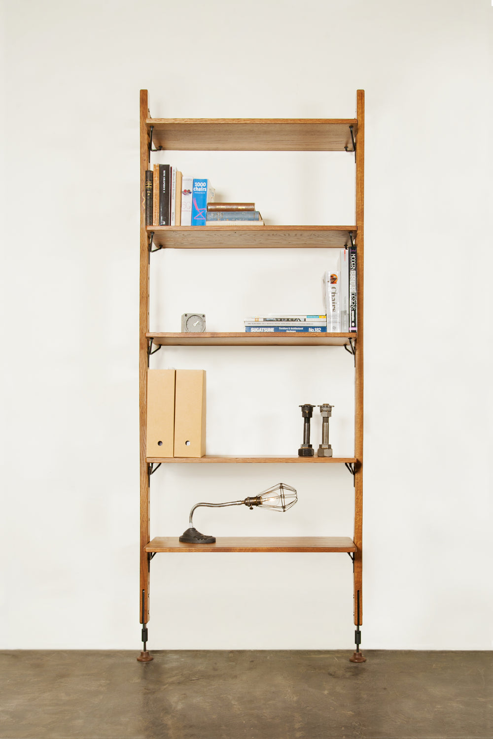 Nuevo - HGDA449 - Wall Unit With Shelves - Theo - Hard Fumed