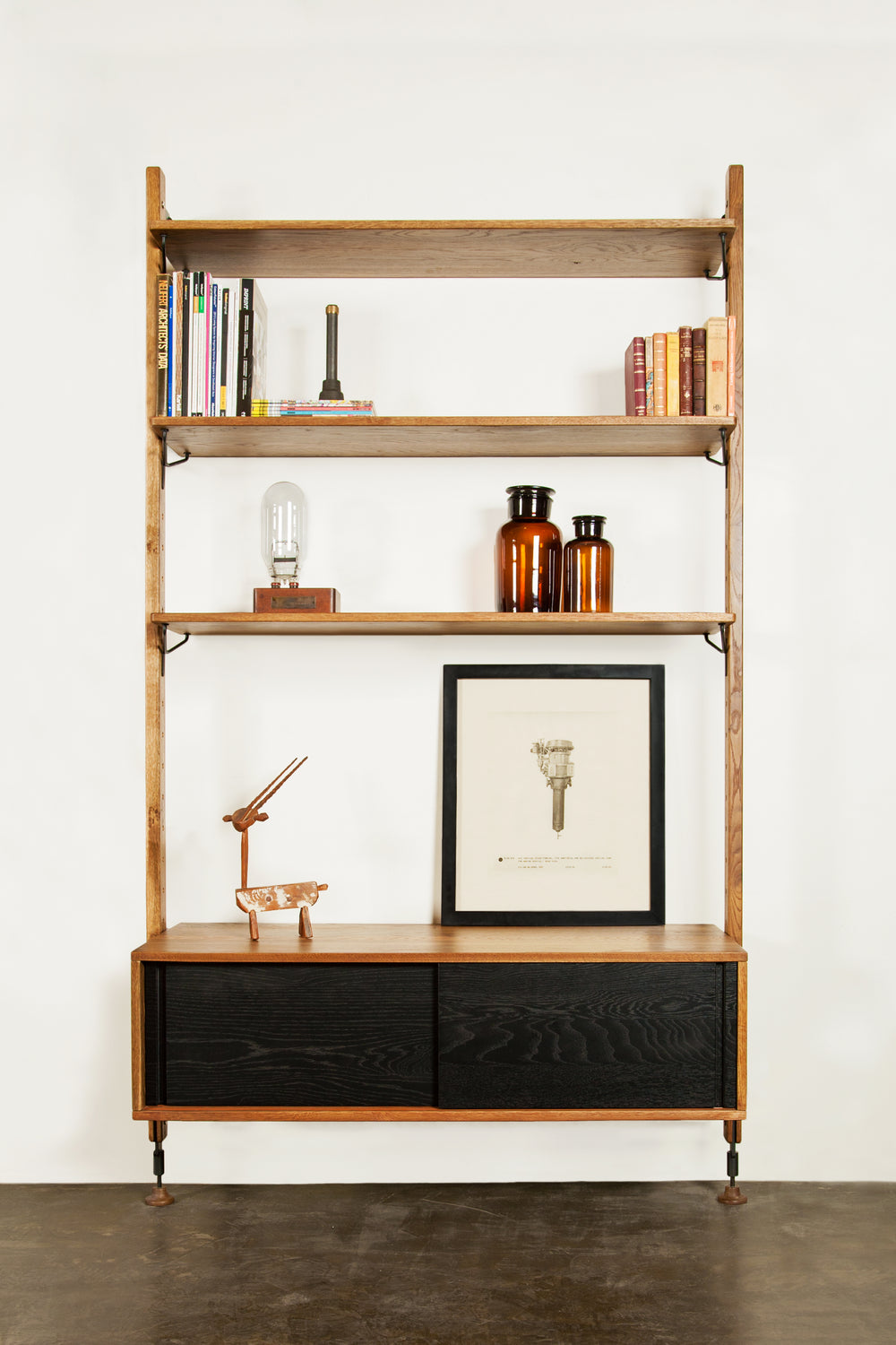 Nuevo - HGDA452 - Wall Unit With Drawer - Theo - Hard Fumed