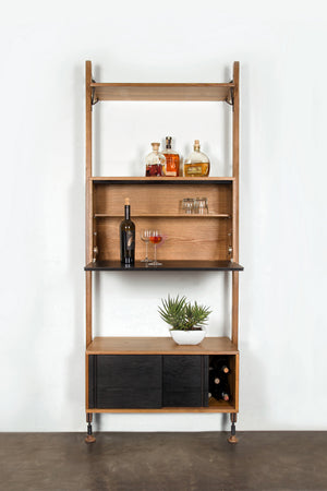 Nuevo - HGDA495 - Wall Unit With Bar - Theo - Hard Fumed