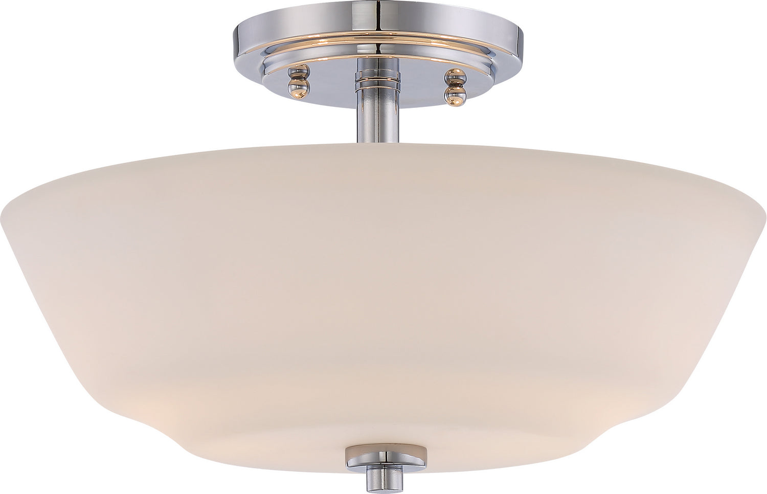 Nuvo Lighting - 60-5806 - Two Light Semi Flush Mount - Willow - Polished Nickel