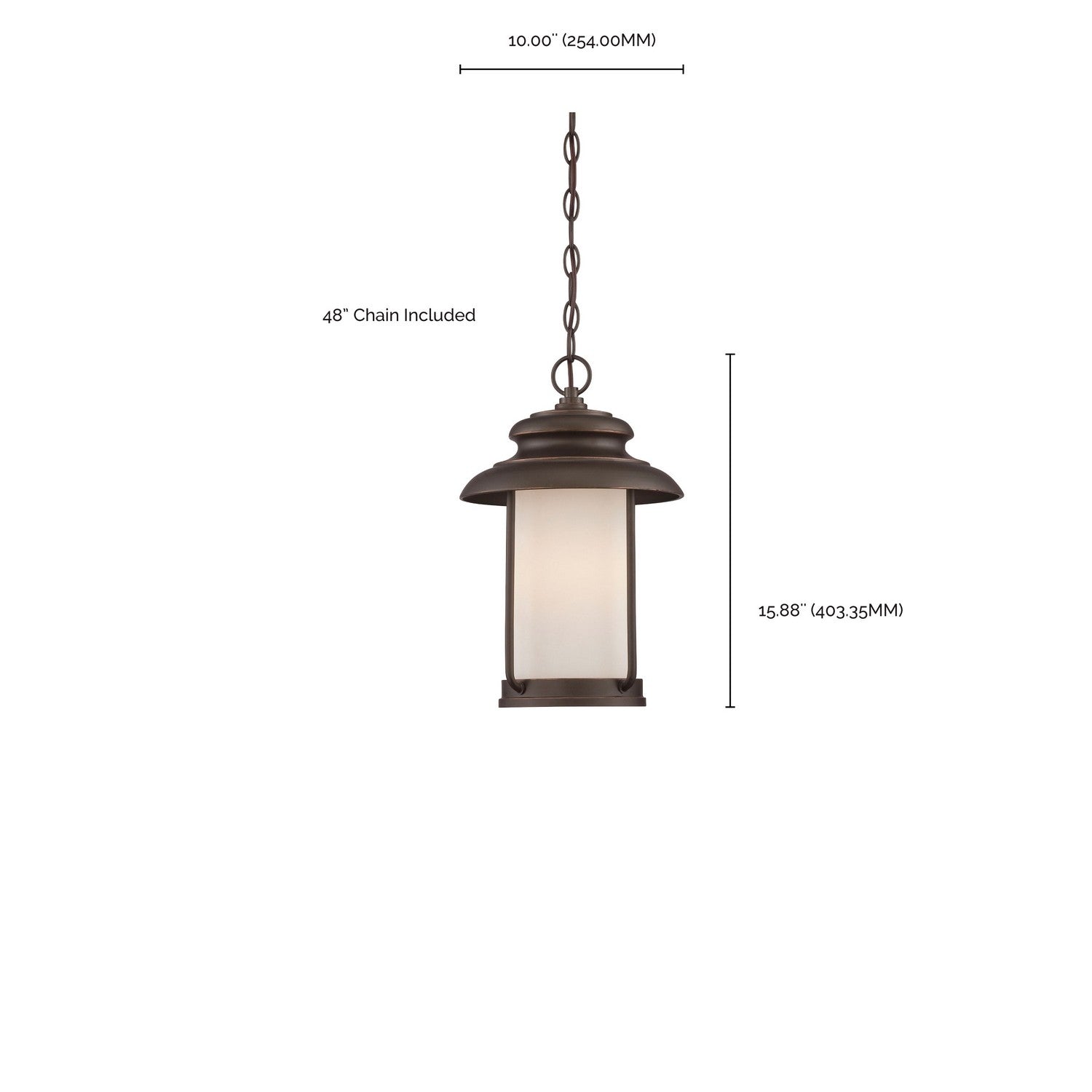 Nuvo Lighting - 62-635 - LED Outdoor Hanging Lantern - Bethany - Mahogany Bronze