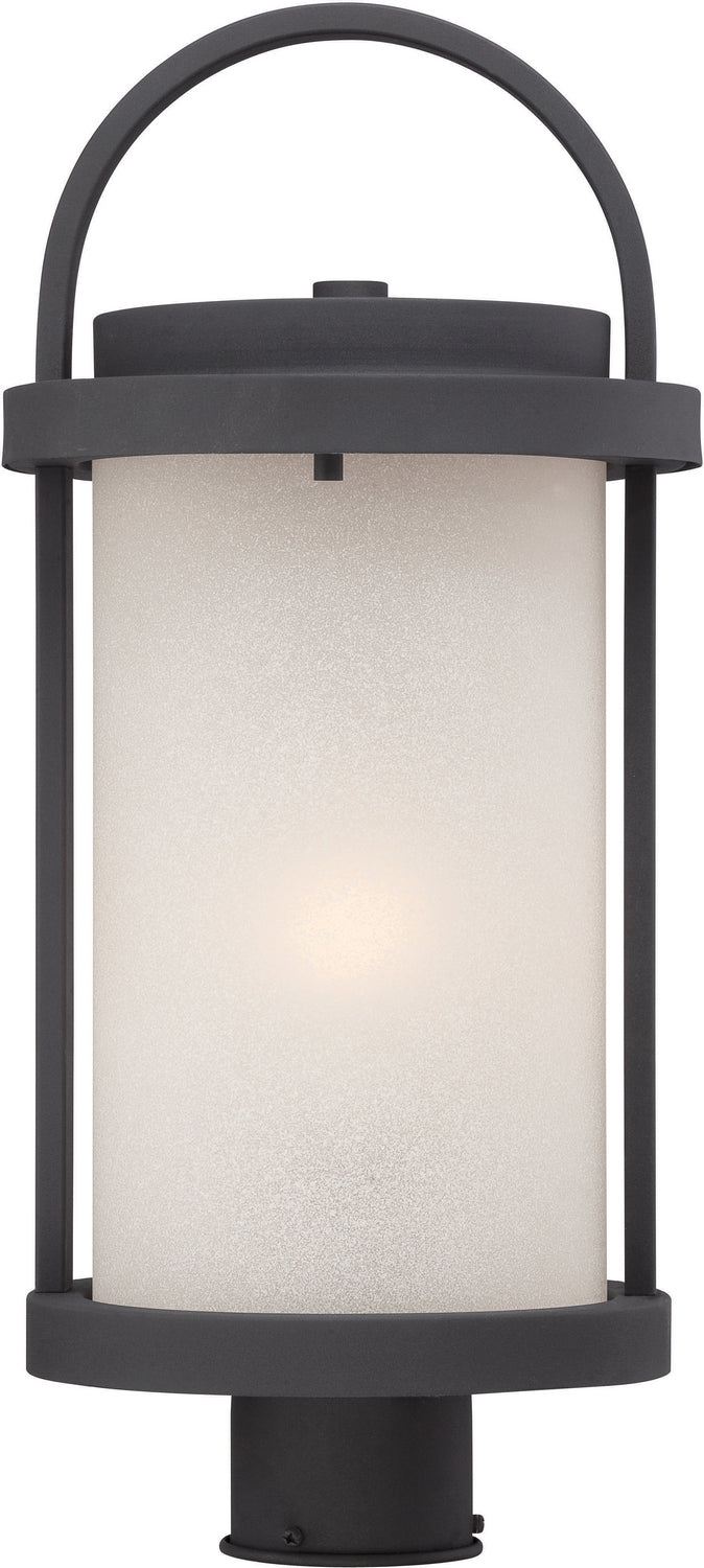 Nuvo Lighting - 62-654 - LED Outdoor Post Mount - Willis - Textured Black / Antique White Glass