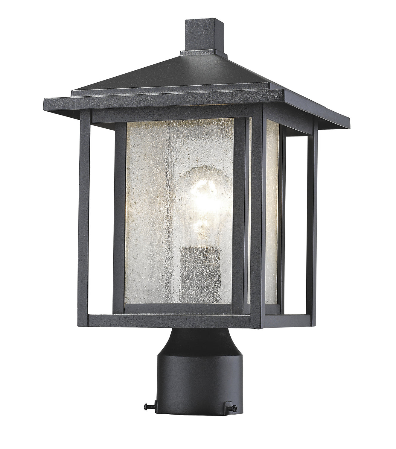 Z-Lite - 554PHM-BK - One Light Outdoor Post Mount Fixture - Aspen - Black