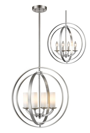 Z-Lite - 6002-4S-BN - Four Light Chandelier - Ashling - Brushed Nickel