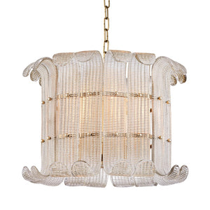 Hudson Valley - 2908-AGB - Eight Light Chandelier - Brasher - Aged Brass