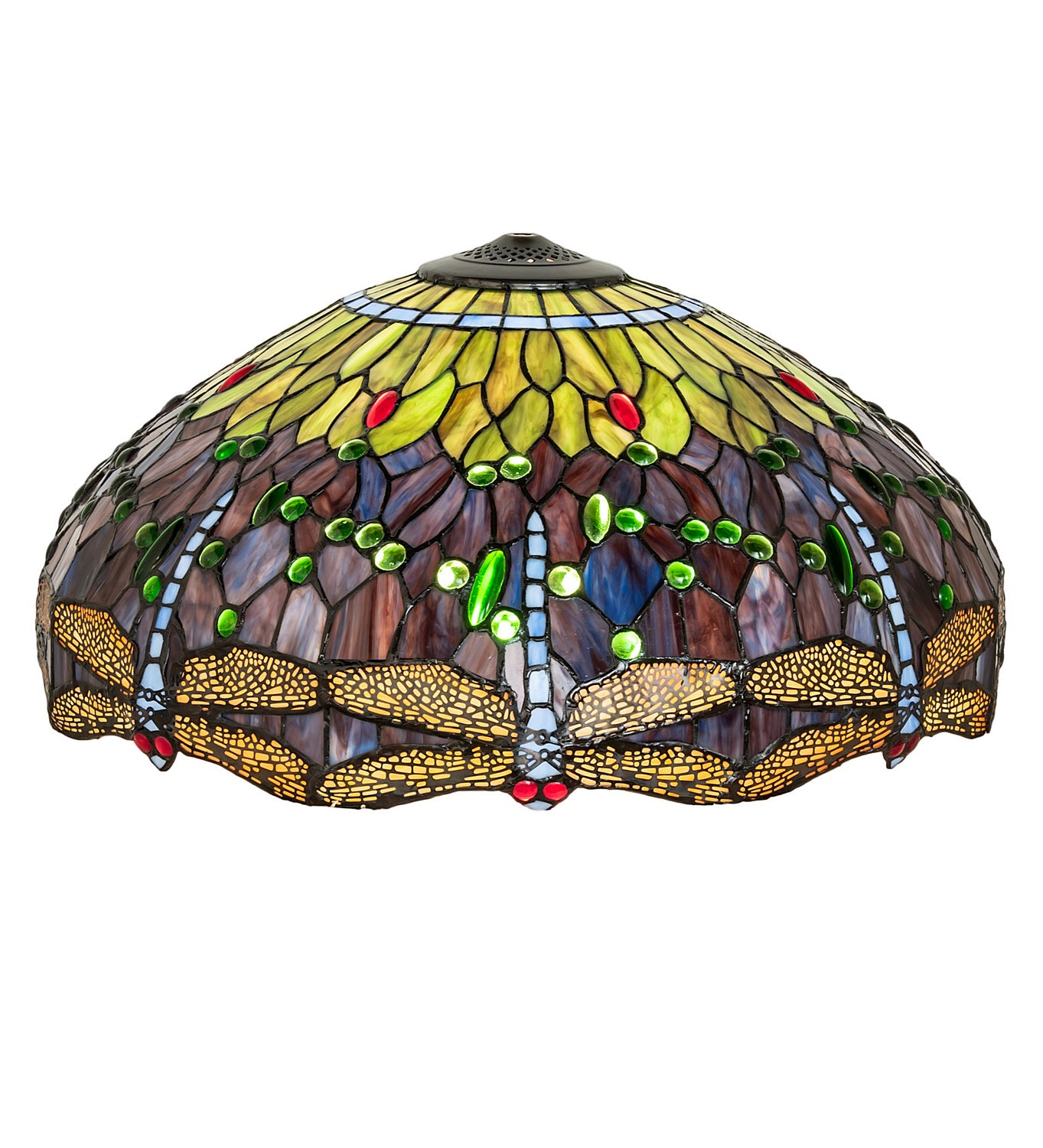 Meyda Tiffany - 16943 - Shade - Tiffany Hanginghead Dragonfly - Craftsman Brown