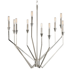 Hudson Valley - 8510-PN - Ten Light Chandelier - Archie - Polished Nickel