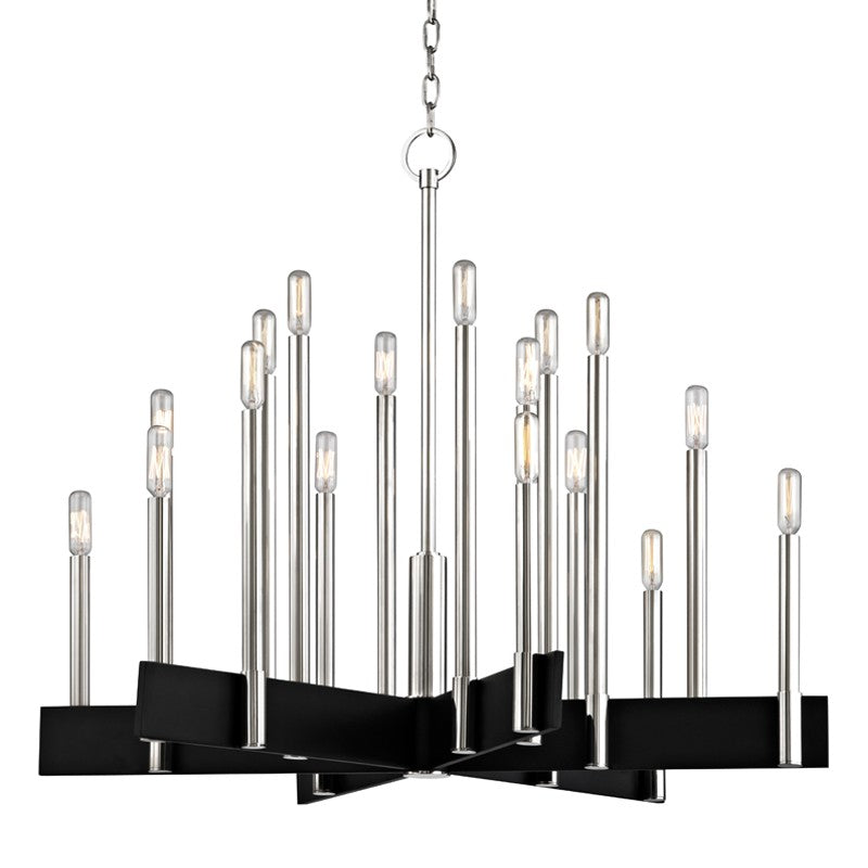 Hudson Valley - 8834-PN - 18 Light Chandelier - Abrams - Polished Nickel