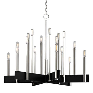 Hudson Valley - 8834-PN - 18 Light Chandelier - Abrams - Polished Nickel