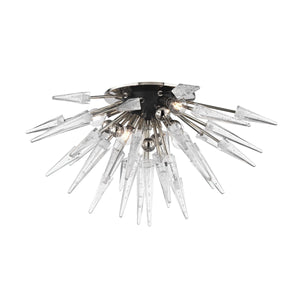 Hudson Valley - 9028-PN - Six Light Semi Flush Mount - Sparta - Polished Nickel