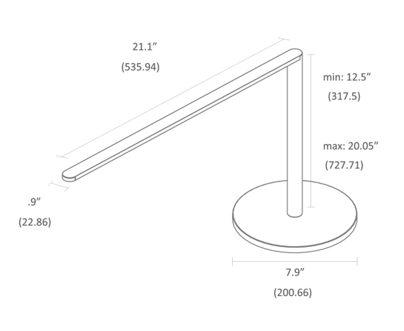 Koncept - L7-MBK-DSK - LED Desk Lamp - Lady7 - Metallic Black